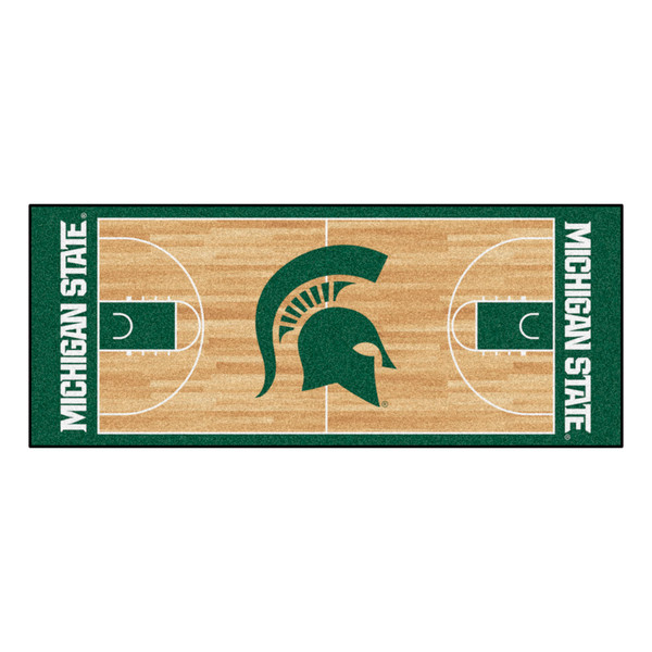 Michigan State University - Michigan State Spartans NCAA Basketball Runner Spartan Primary Logo and Wordmark Green