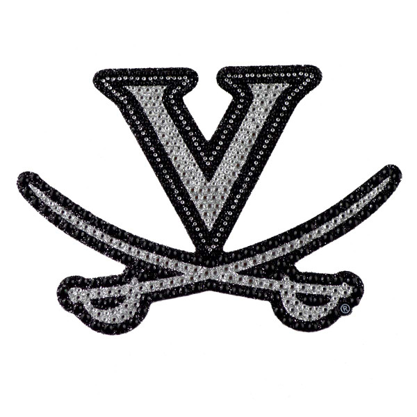Virginia Cavaliers Bling Decal "V with Swords" Logo