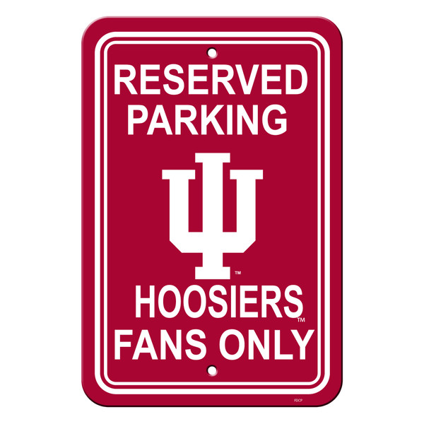 Indiana Hoosiers 12 in. x 18 in. Plastic Reserved Parking Sign