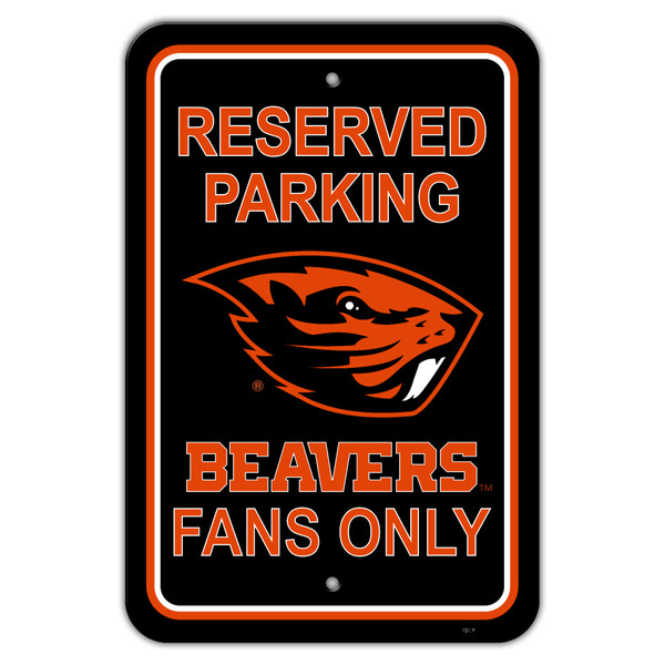 Oregon State Beavers 12 in. x 18 in. Plastic Reserved Parking Sign