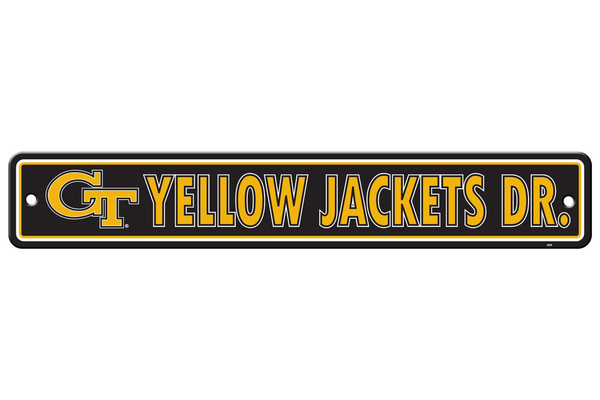 Georgia Tech Yellow Jackets Sign 4x24 Plastic Street Sign