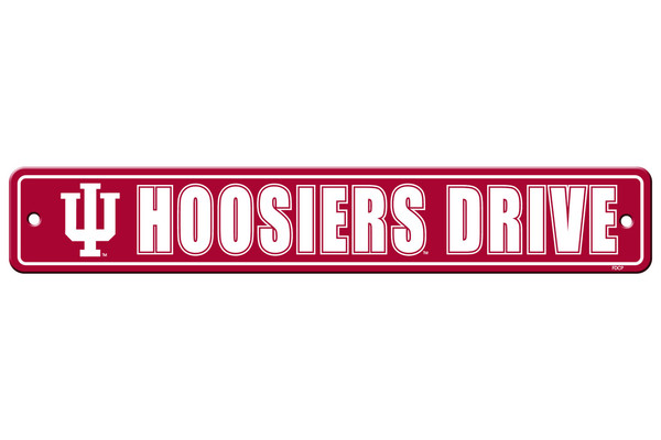 Indiana Hoosiers Sign 4x24 Plastic Street Sign