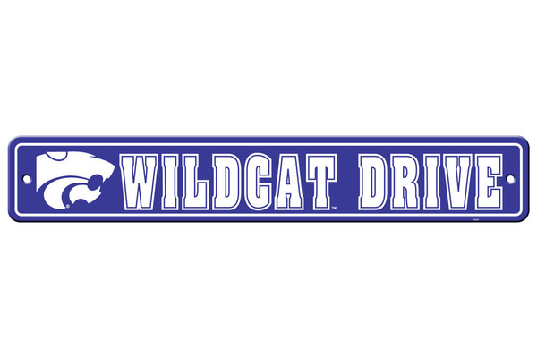 Kansas State Wildcats Sign 4x24 Plastic Street Sign