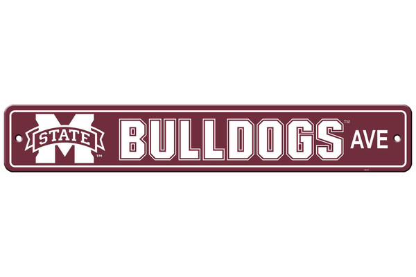 Mississippi State Bulldogs Sign 4x24 Plastic Street Sign