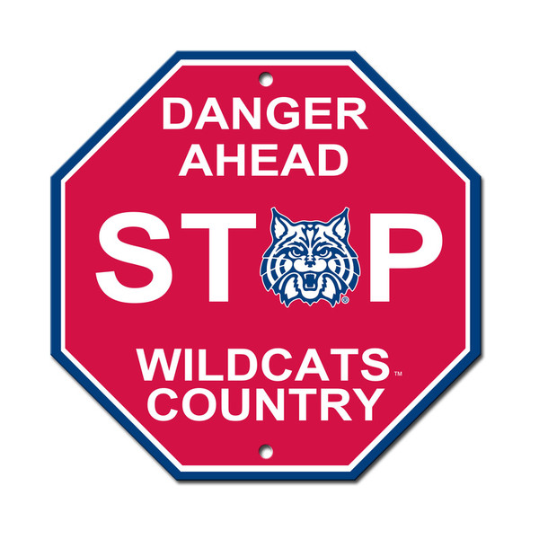 Arizona Wildcats Sign 12x12 Plastic Stop Sign