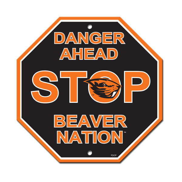 Oregon State Beavers Sign 12x12 Plastic Stop Sign