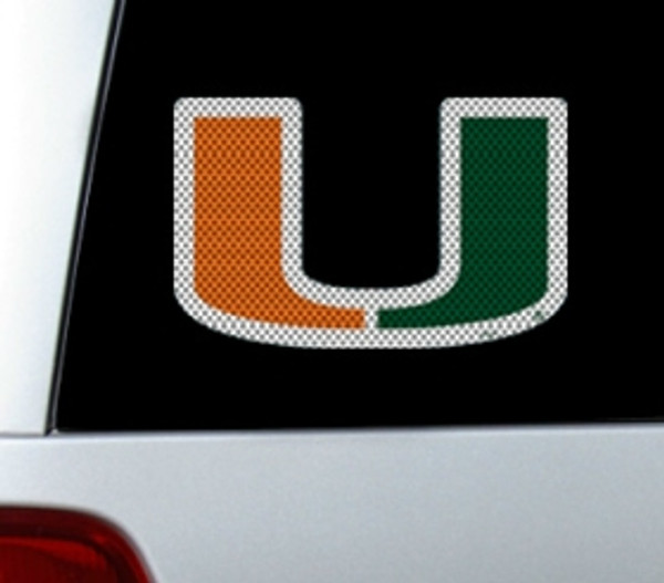 Miami Hurricanes Die-Cut Window Film - Large