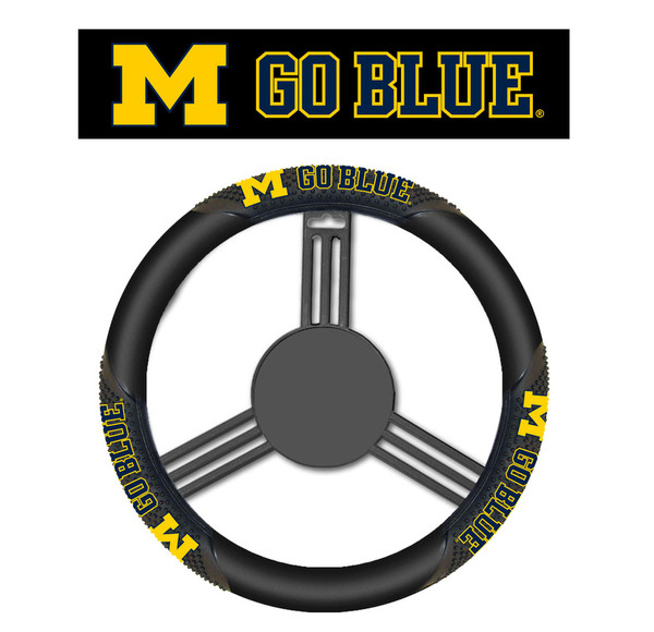 Michigan Wolverines Steering Wheel Cover - Massage Grip
