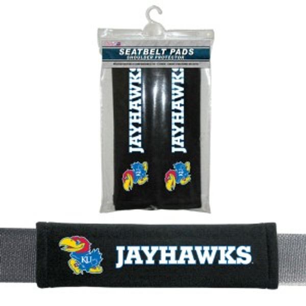 Kansas Jayhawks Seat Belt Pads Velour