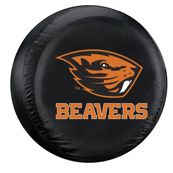 Oregon State Beavers Tire Cover Large Size Black