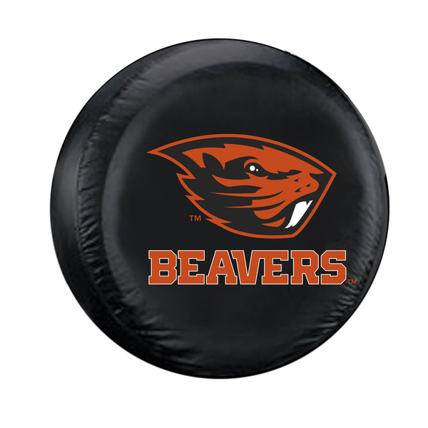 Oregon State Beavers Tire Cover Standard Size Black