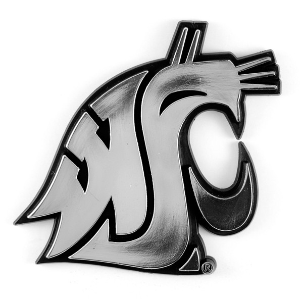 Washington State University - Washington State Cougars Molded Chrome Emblem WSU Primary Logo Chrome