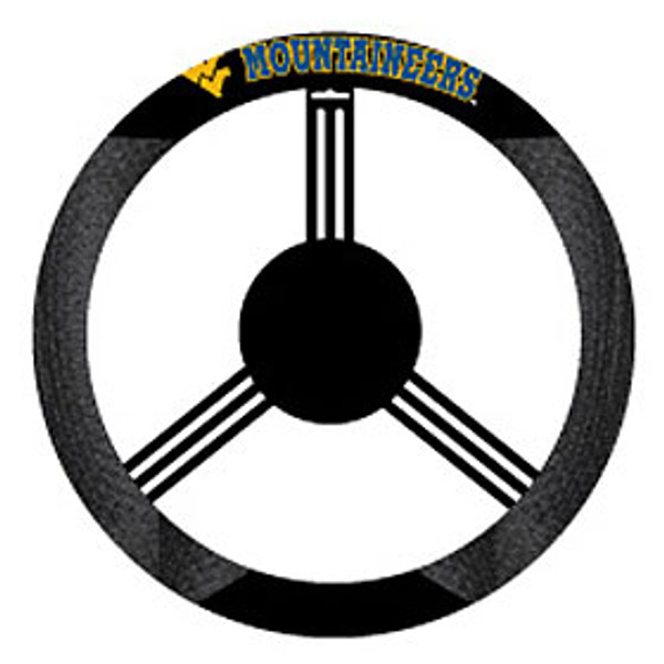 West Virginia Mountaineers Steering Wheel Cover Mesh Style