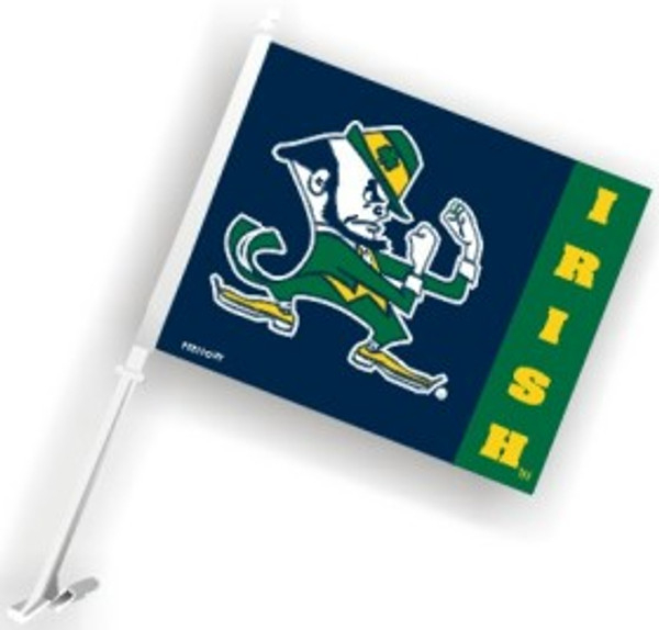 Notre Dame Fighting Irish Car Flag