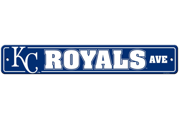 Kansas City Royals Sign 4x24 Plastic Street Sign