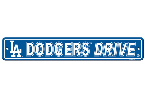 Los Angeles Dodgers Sign 4x24 Plastic Street Sign