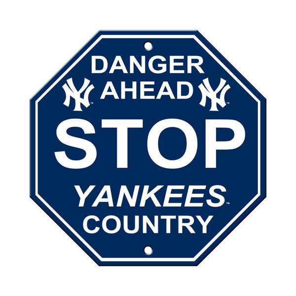 New York Yankees Sign 12x12 Plastic Stop Sign