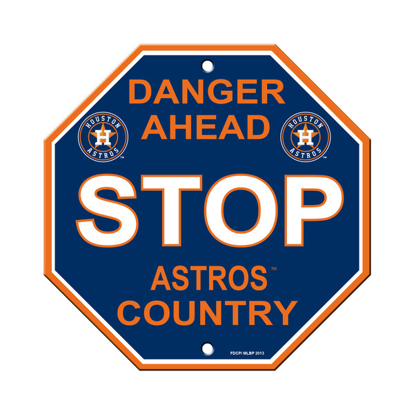 Houston Astros Sign 12x12 Plastic Stop Sign