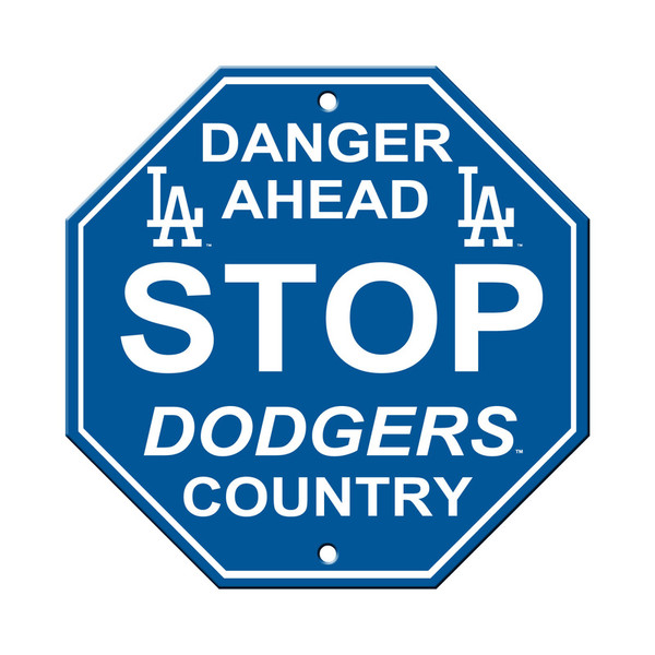 Los Angeles Dodgers Sign 12x12 Plastic Stop Sign