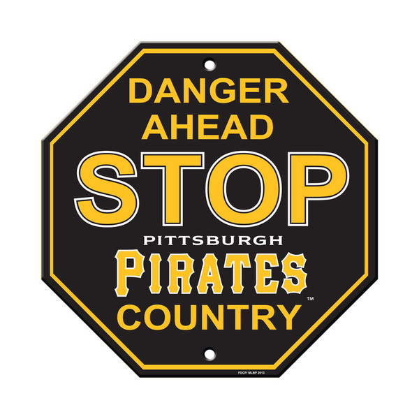 Pittsburgh Pirates Sign 12x12 Plastic Stop Sign