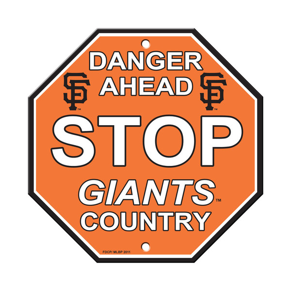 San Francisco Giants Sign 12x12 Plastic Stop Sign