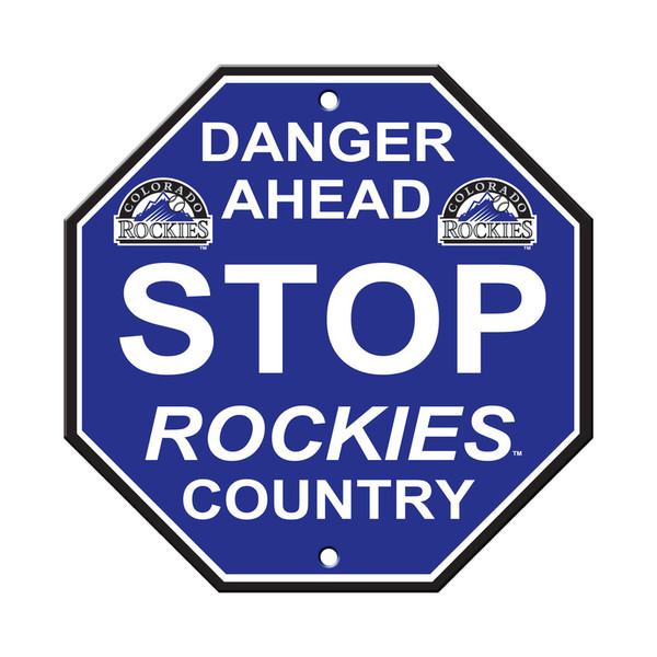 Colorado Rockies Sign 12x12 Plastic Stop Sign