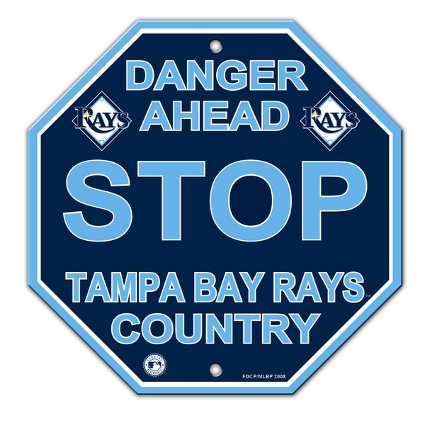 Tampa Bay Rays Sign 12x12 Plastic Stop Sign