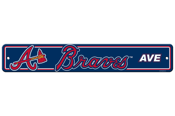 Atlanta Braves Sign 4x24 Plastic Street Sign