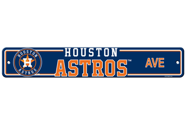 Houston Astros Sign 4x24 Plastic Street Sign