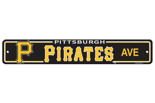 Pittsburgh Pirates Sign 4x24 Plastic Street Sign