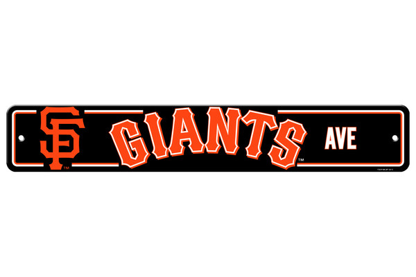 San Francisco Giants 4x24 Plastic Street Sign