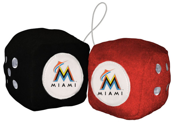 Miami Marlins Fuzzy Dice