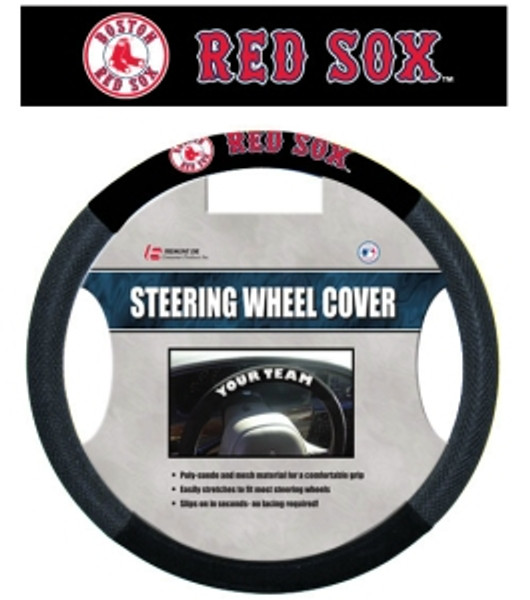 Boston Red Sox Steering Wheel Cover Mesh Style