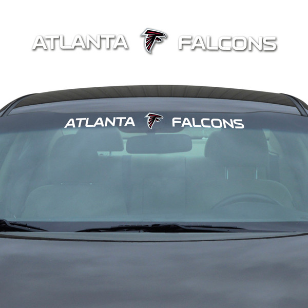 Atlanta Falcons Windshield Decal Primary Logo and Team Wordmark White