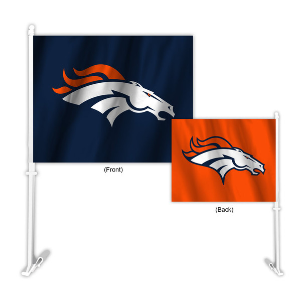 Denver Broncos Flag Car Style Home-Away Design