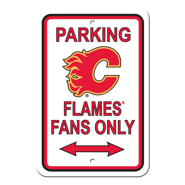 Calgary Flames 12 in. x 18 in. Plastic Reserved Parking Sign