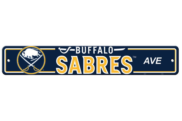 Buffalo Sabres Sign 4x24 Plastic Street Sign