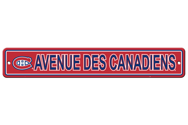 Montreal Canadiens Sign 4x24 Plastic Street Sign