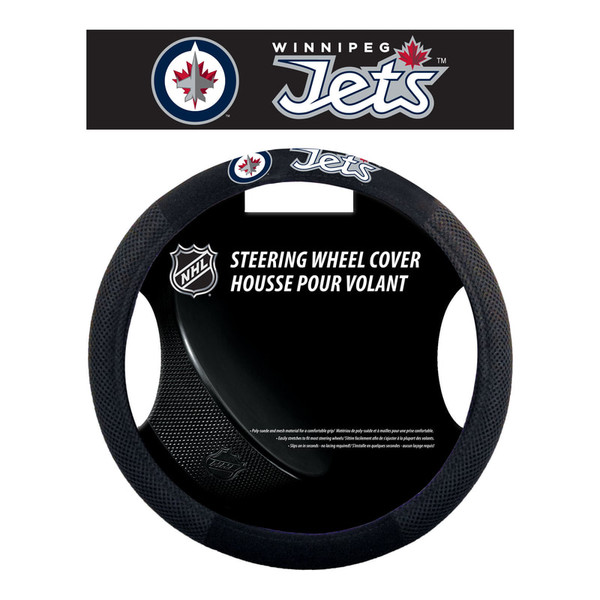 Winnipeg Jets Steering Wheel Cover Mesh Style