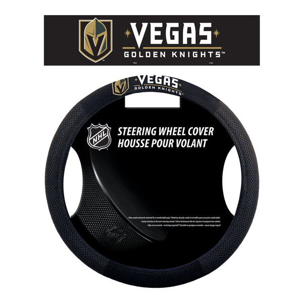 Vegas Golden Knights Steering Wheel Cover Mesh Style