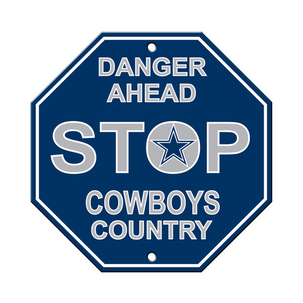 Dallas Cowboys Sign 12x12 Plastic Stop Sign