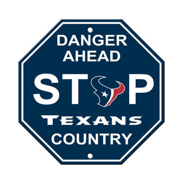 Houston Texans Sign 12x12 Plastic Stop Sign