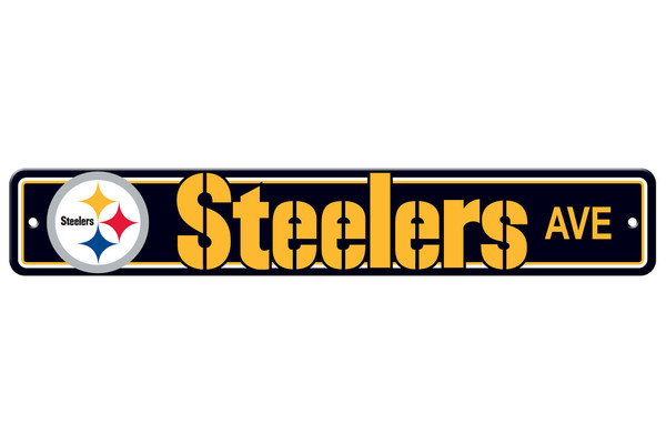 Pittsburgh Steelers Sign 4x24 Plastic Street Sign