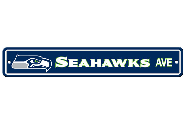 Seattle Seahawks Sign 4x24 Plastic Street Sign