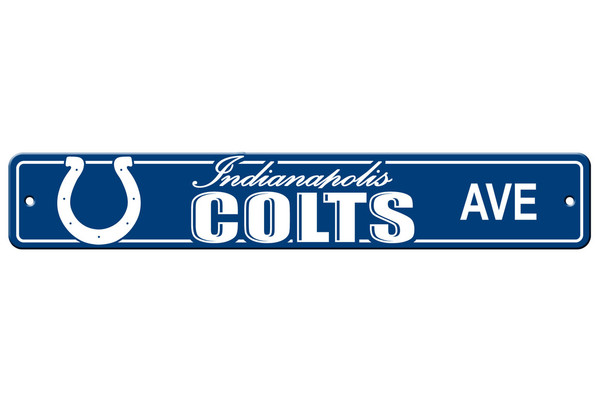 Indianapolis Colts Sign 4x24 Plastic Street Sign