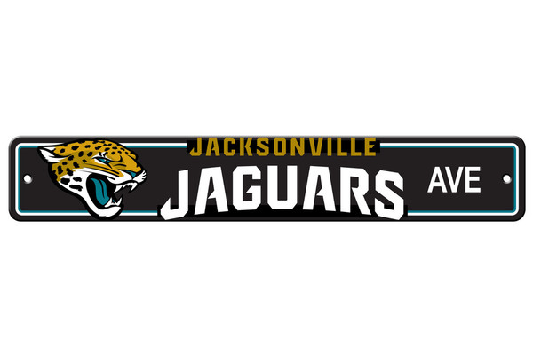 Jacksonville Jaguars Sign 4x24 Plastic Street Sign