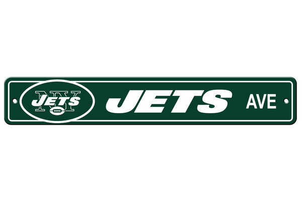 New York Jets Sign 4x24 Plastic Street Sign