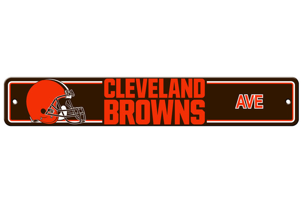 Cleveland Browns Sign 4x24 Plastic Street Sign