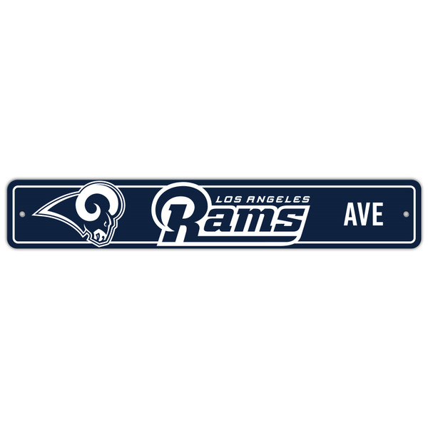 Los Angeles Rams Sign 4x24 Plastic Street Sign