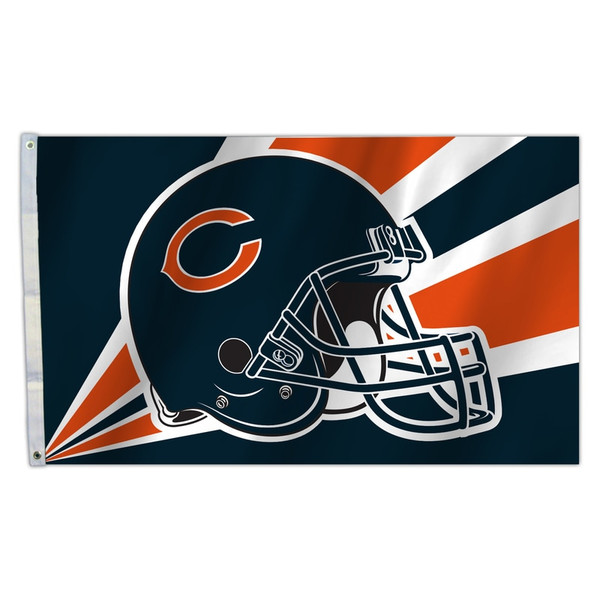 Chicago Bears Flag 3x5 Helmet Design